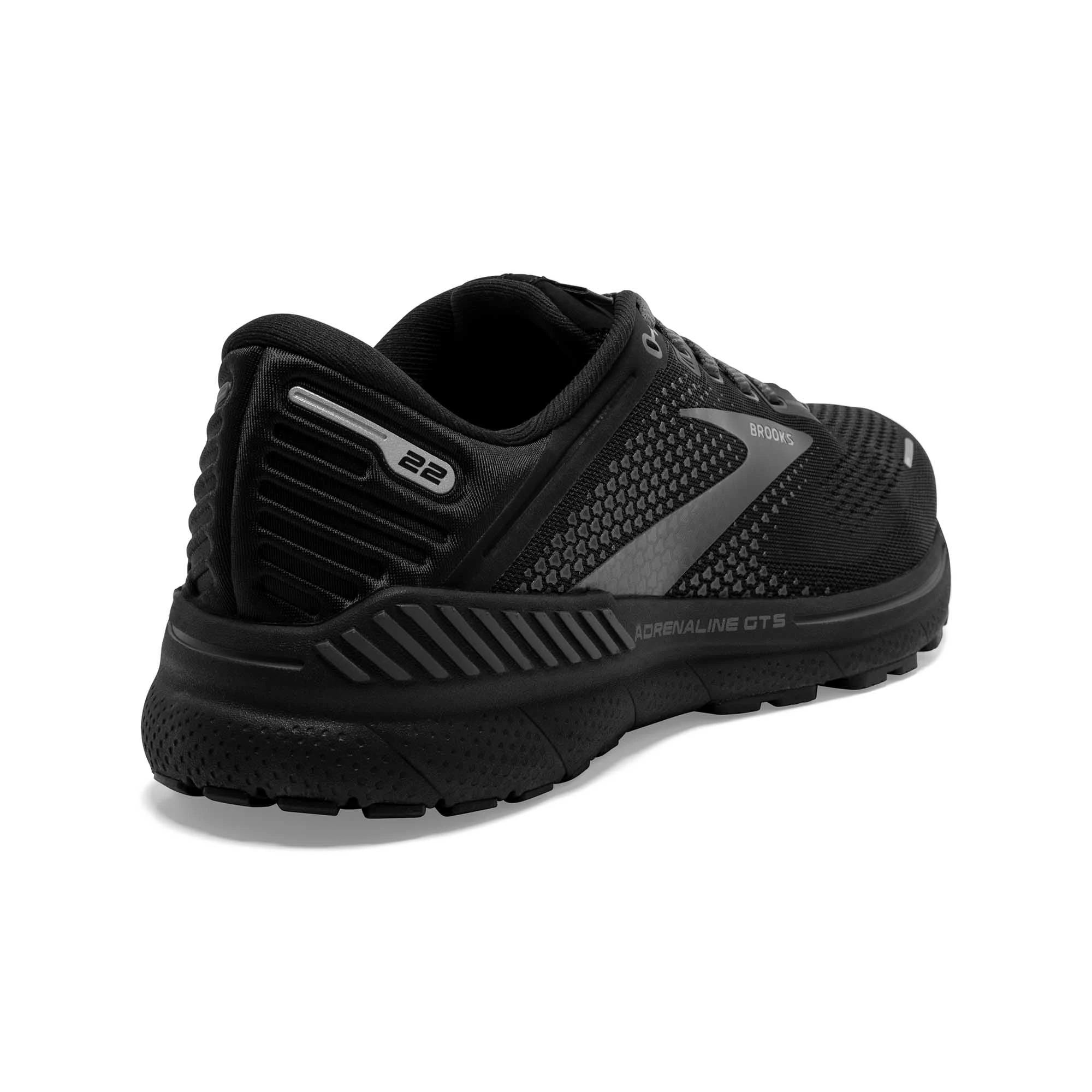 Brooks | Men's Adrenaline GTS 22 Running Shoes - All Black - Image 2