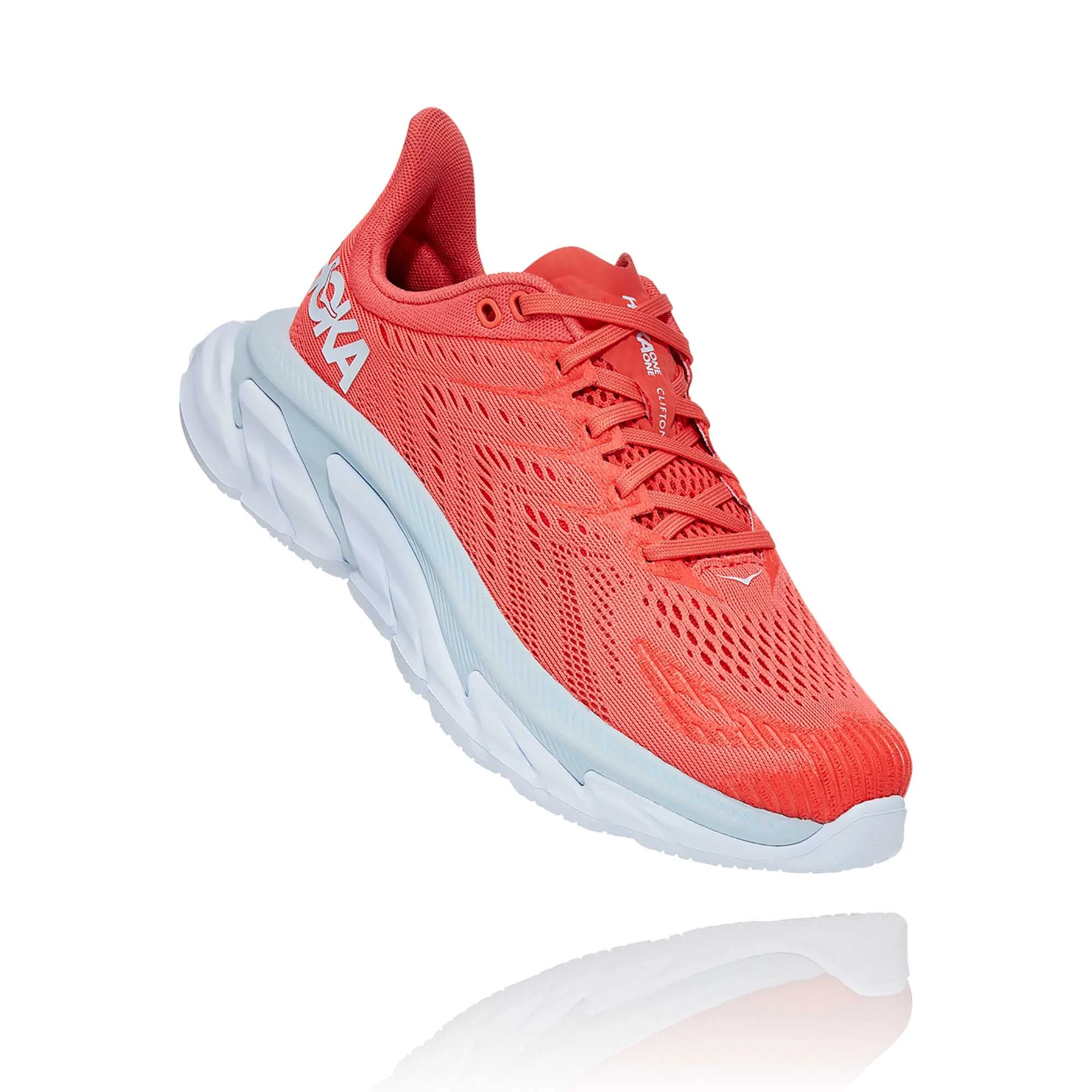 Hoka One One Hoka | Women's Clifton Edge Running Shoes - Hot Coral - Image 4