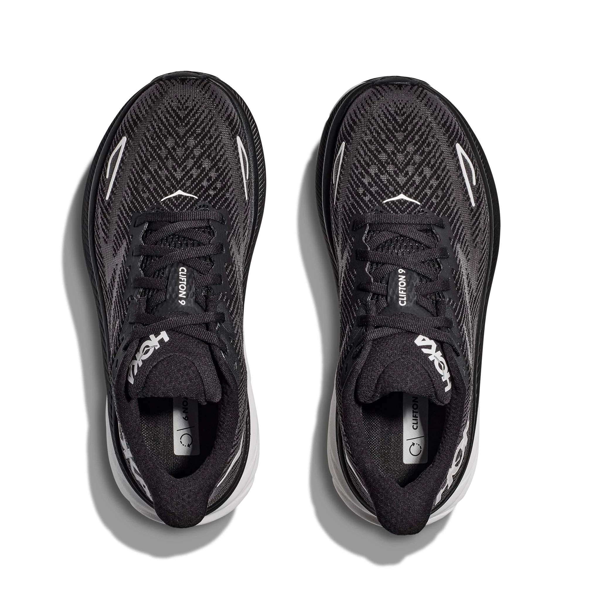 Hoka One One Hoka | Men's Clifton 9 Wide Running Shoes - Black - Image 3
