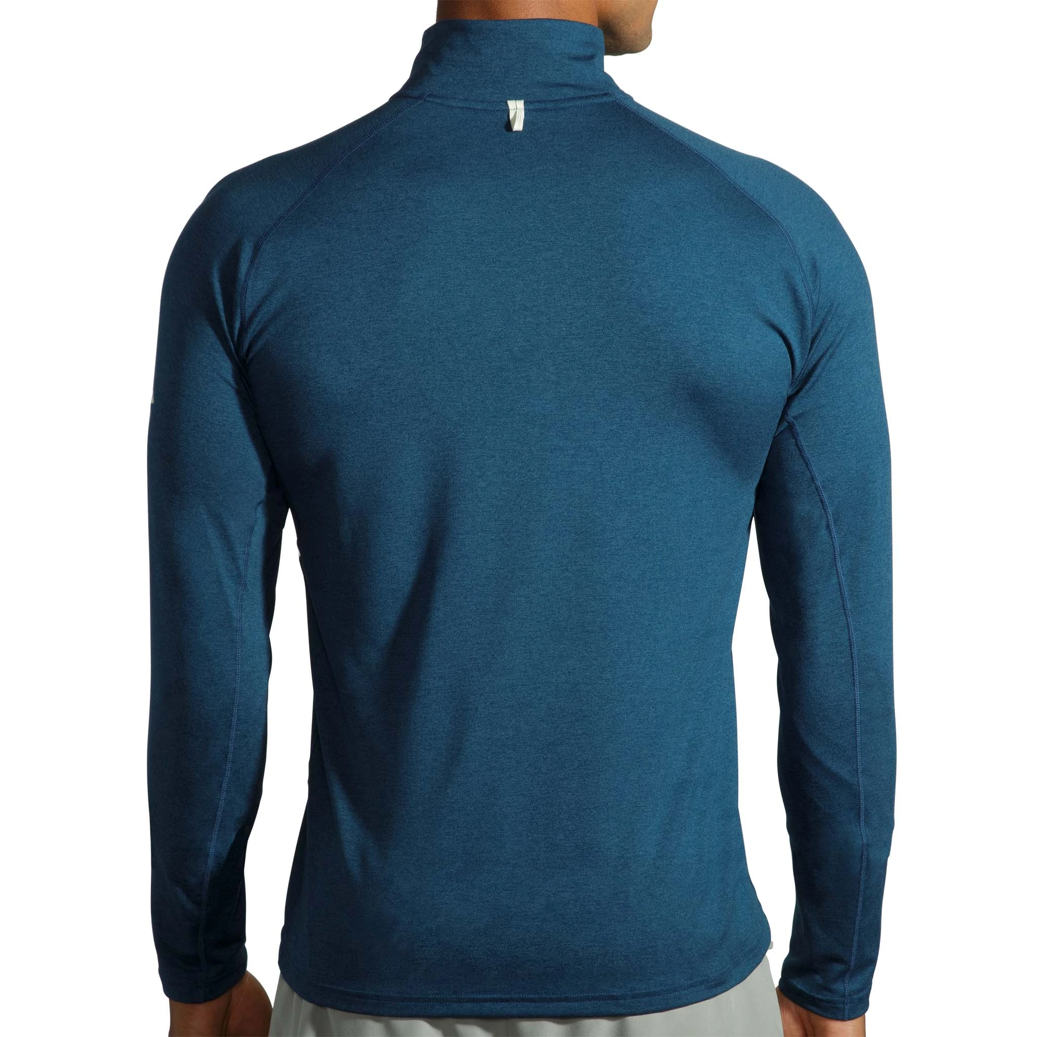 Brooks | Men's Dash 1/2 Zip - Heather Indigo Rush - Image 4