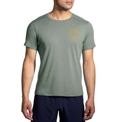 Brooks | Men's Distance Short Sleeve 2.0 - Pebble