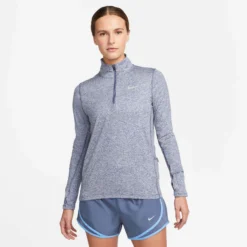Nike | Women's Dri-FIT Element 1/2-Zip Running Top - Diffused Blue