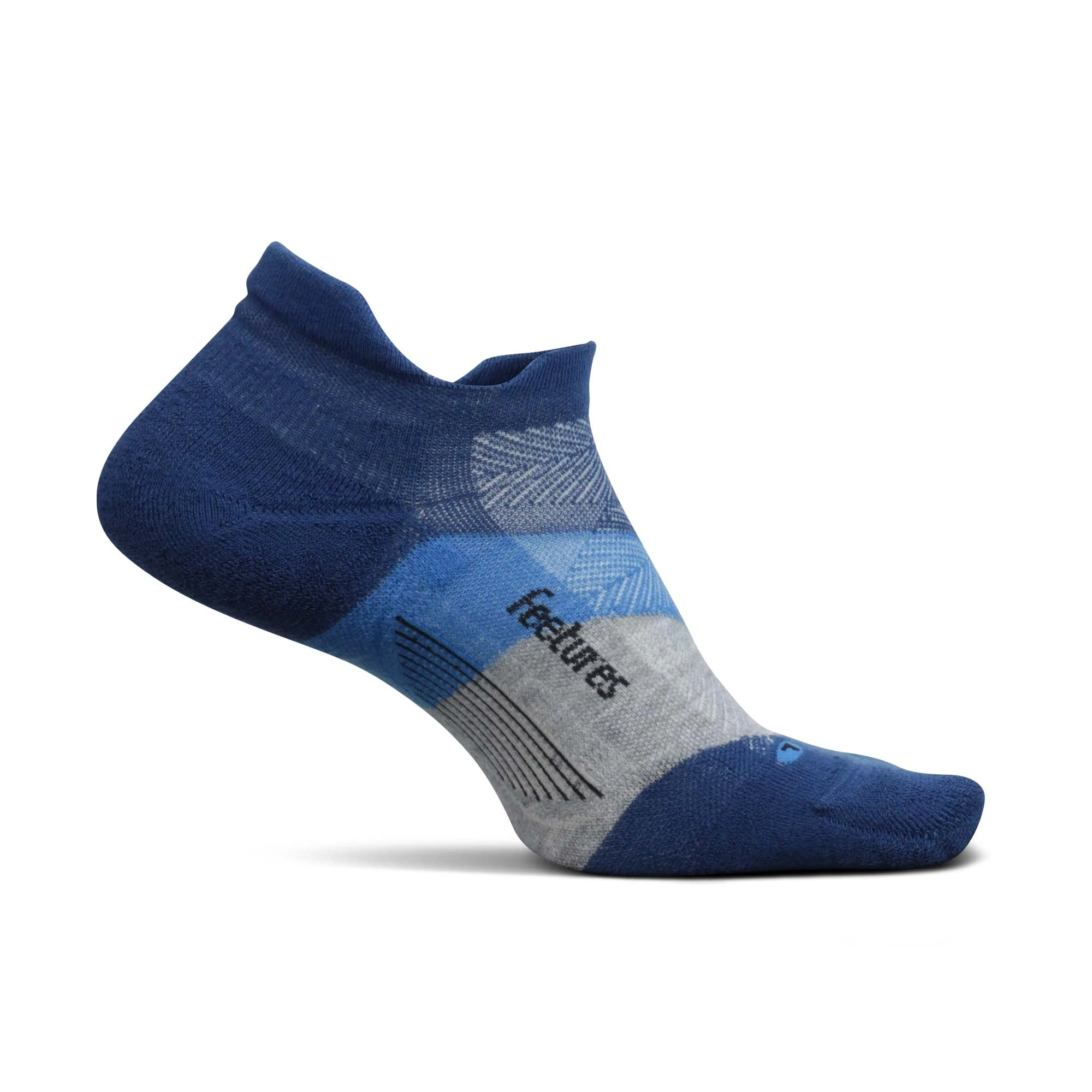 Feetures | Unisex Elite Max Cushion No Show Tab - Buckle Up Blue - Image 2