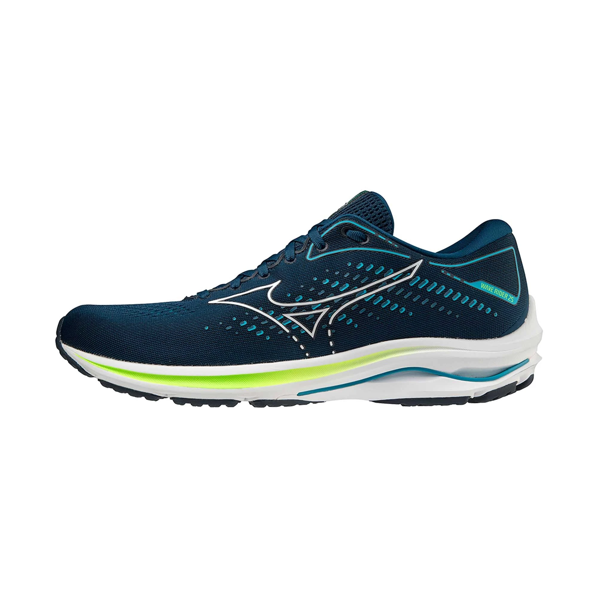 Mizuno | Men's Wave Rider 25 Running Shoes - Gibraltar Sea - Image 3