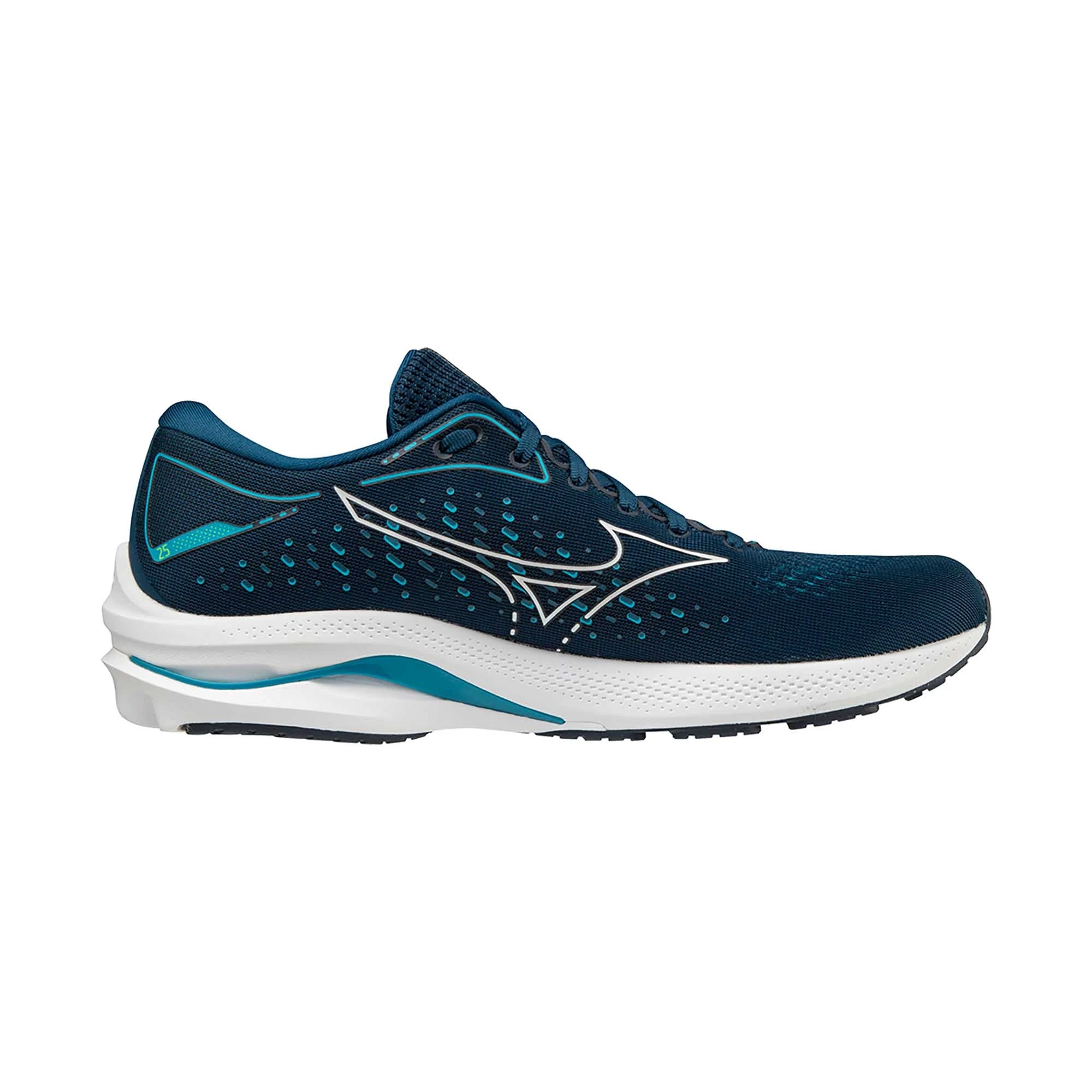 Mizuno | Men's Wave Rider 25 Running Shoes - Gibraltar Sea - Image 4