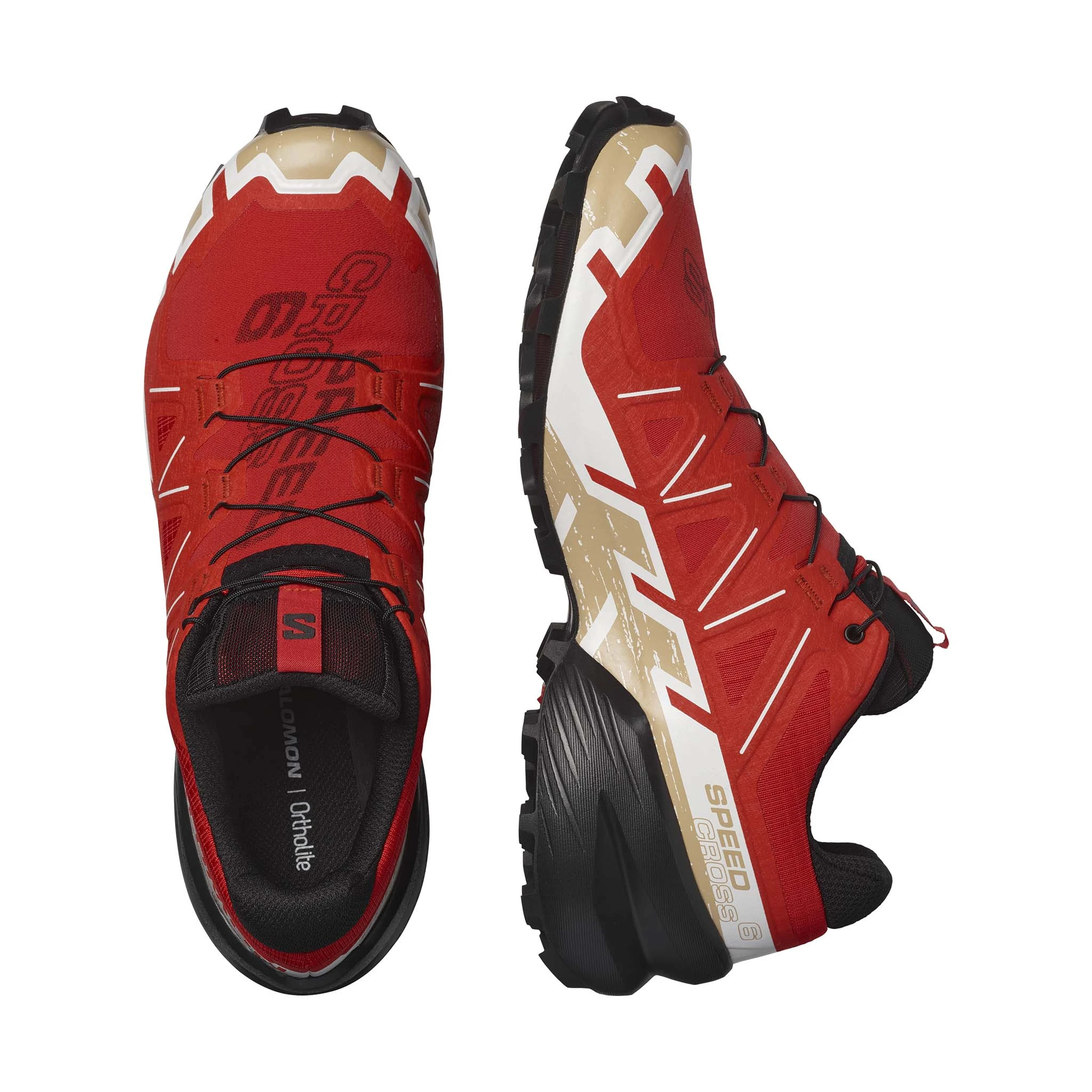 Salomon | Men's Speedcross 6 Running Shoes - Fiery Red - Image 2