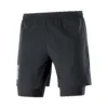 Salomon | Men's Cross Twinskin Shorts - Deep Black