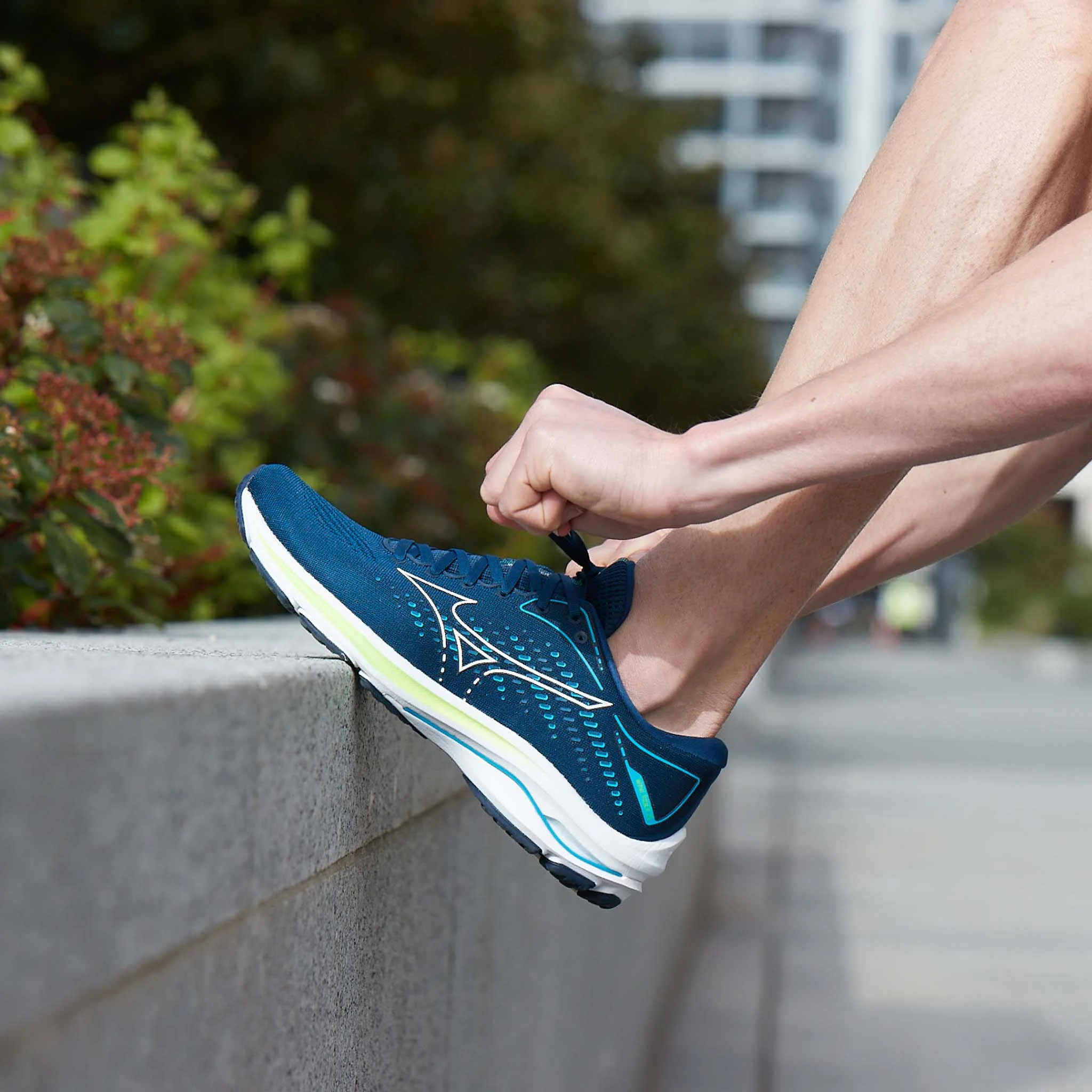 Mizuno | Men's Wave Rider 25 Running Shoes - Gibraltar Sea - Image 8