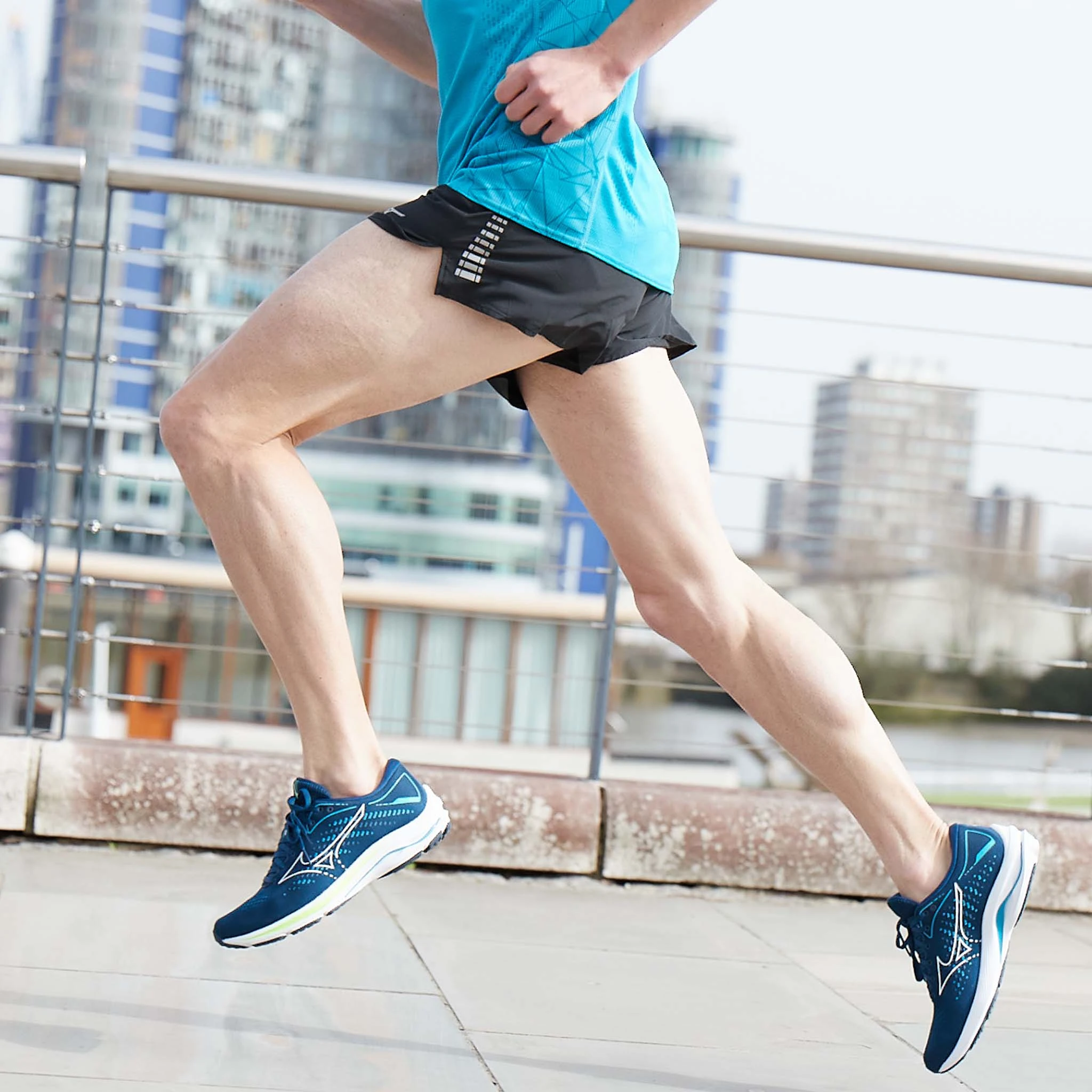 Mizuno | Men's Wave Rider 25 Running Shoes - Gibraltar Sea - Image 9