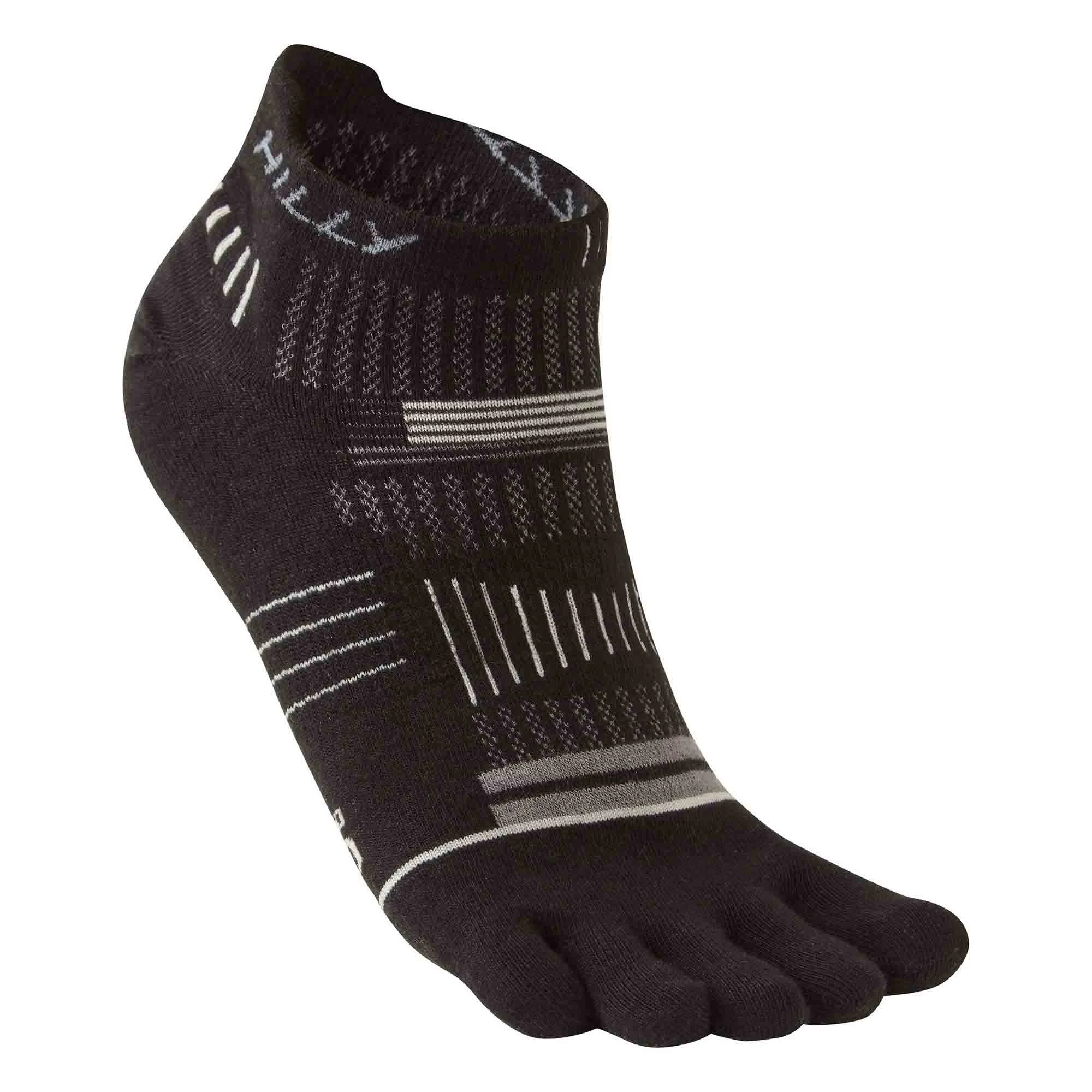 Hilly | Unisex Toe Running Socklets - Black - Image 2