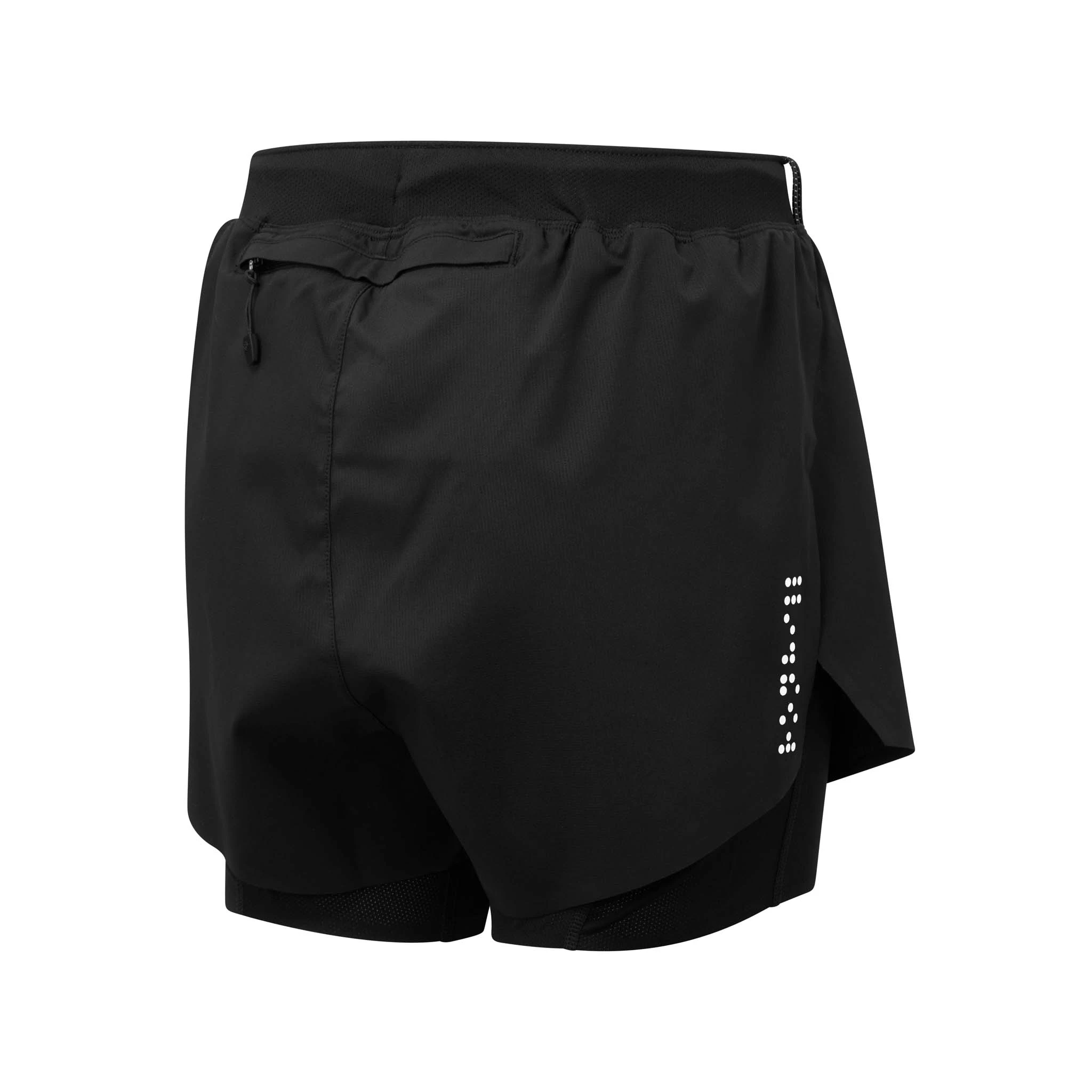 Ronhill | Women's Tech Distance Twin Short - All Black - Image 2