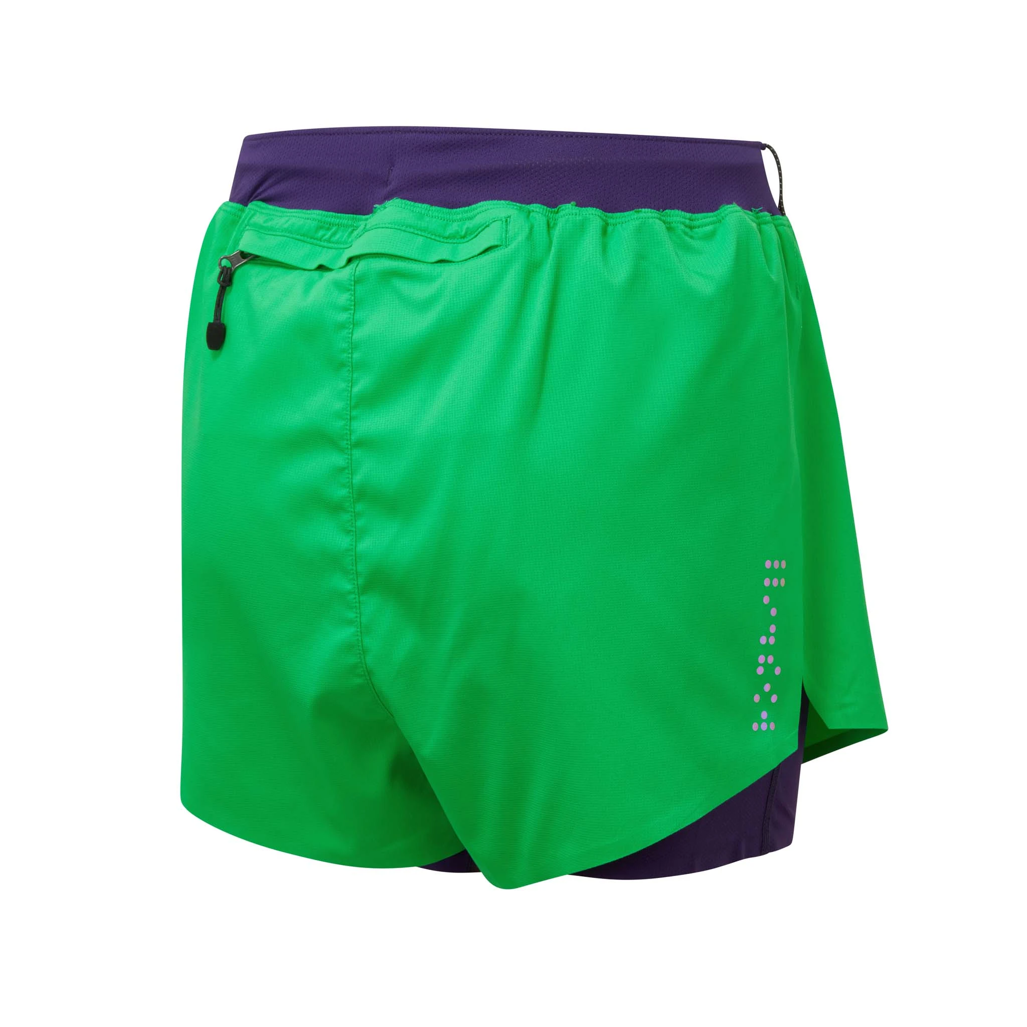 Ronhill | Women's Tech Distance Twin Short - Bright Green - Image 2