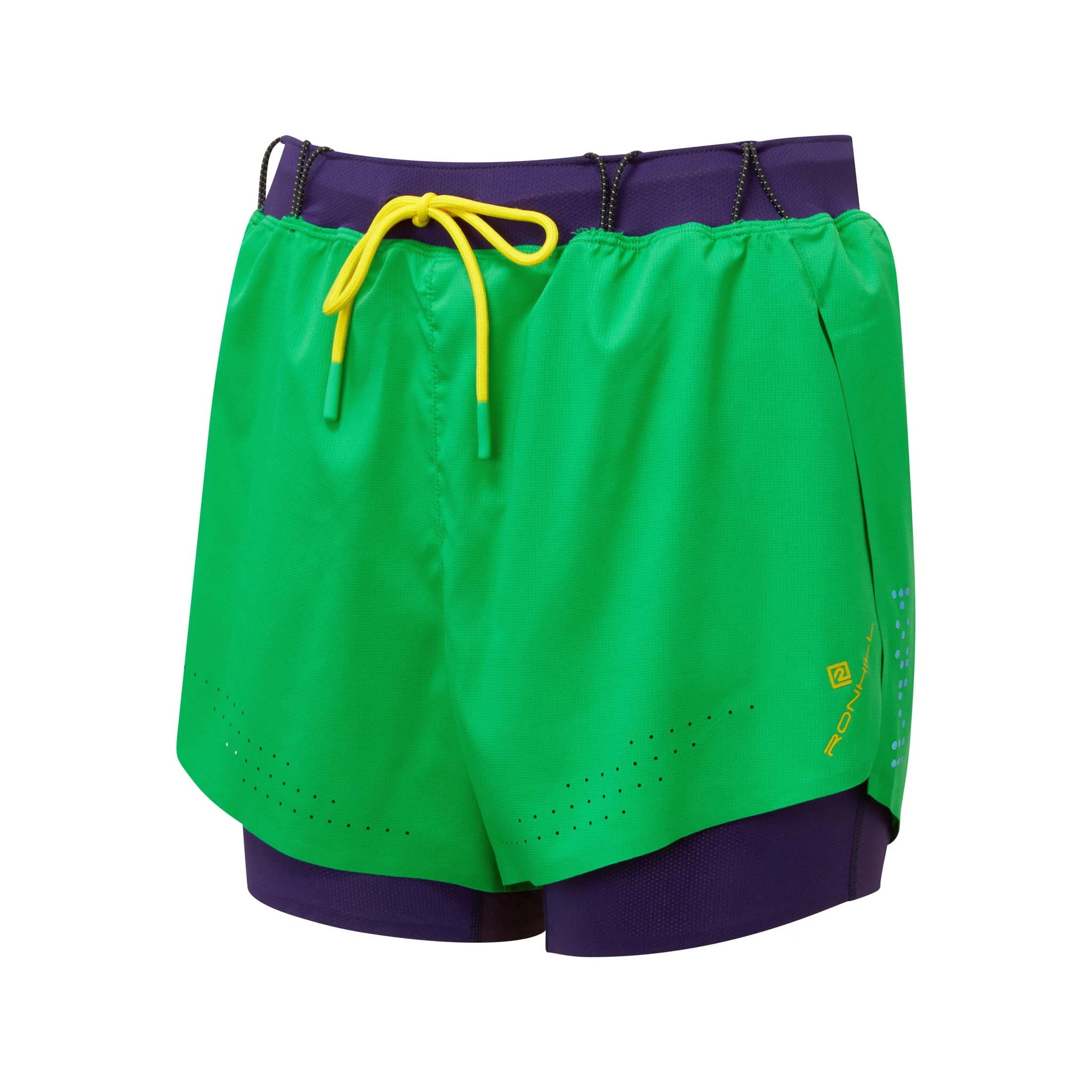 Ronhill | Women's Tech Distance Twin Short - Bright Green