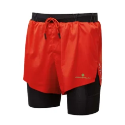 Ronhill | Men's Tech Distance Twin Short - Flame