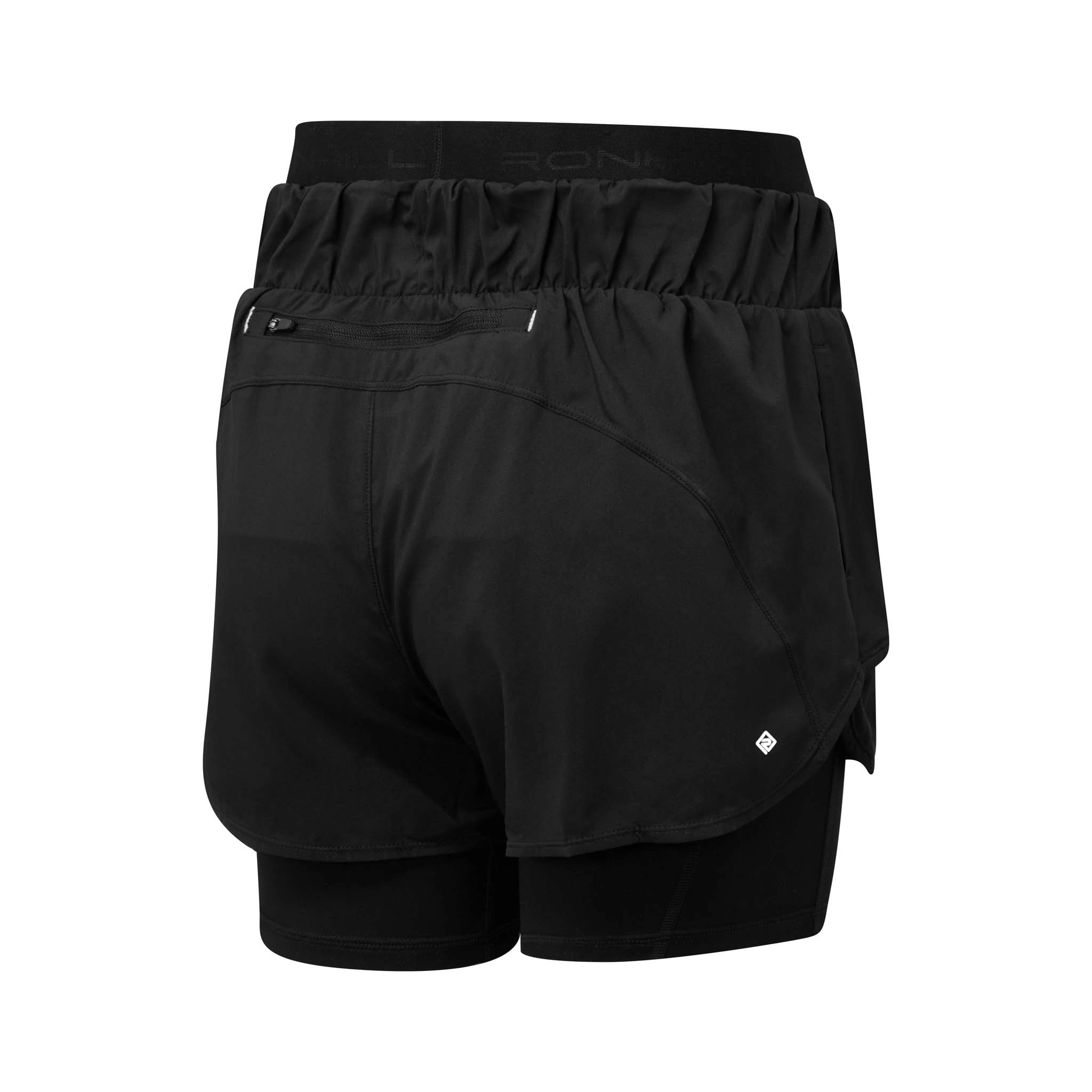 Ronhill | Women's Tech Twin Short - All Black - Image 2